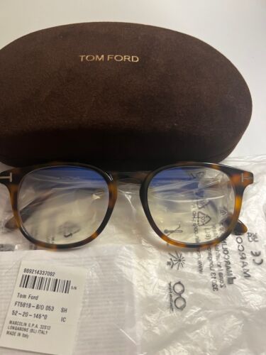 Tom Ford TF5819-B blue blocker eyeglasses NEW Made In Italy