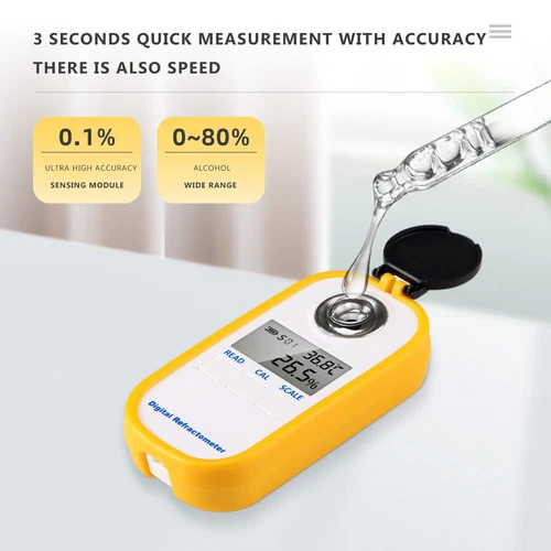 Portable Digital Alcohol Meter 0-80 Degree Pure Alcohol Tester Measuring Tools - Picture 3 of 9