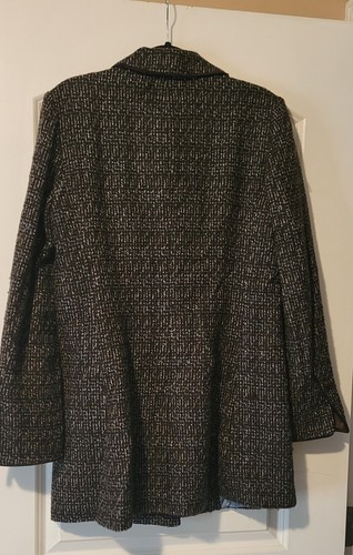Caslon Womens Coat Brown/Teal Fully Lined Size 10 - Picture 2 of 3