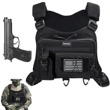 Tactical Combat Chest Rig Bag Front Pouch Recon Kit Pack Sport Protective Vest