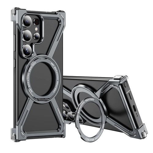 Military Rimless Magnetic Case For Samsung Galaxy S24 S25 S23 Ultra Metal Stand - Picture 22 of 22