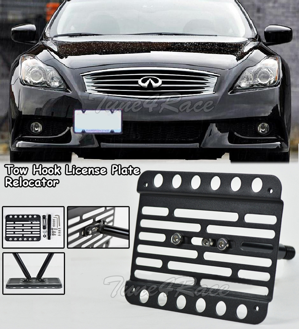 For 0913 Infiniti G37 Sedan Front Bumper Tow Hook License Plate