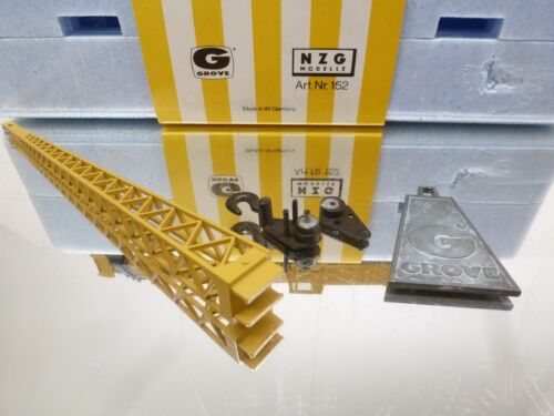 NZG 152 GROVE TM1400 TELESCOPIC CRANE -RARE-YELLOW 1:55- GOOD IN BOX - Imagen 2 de 13