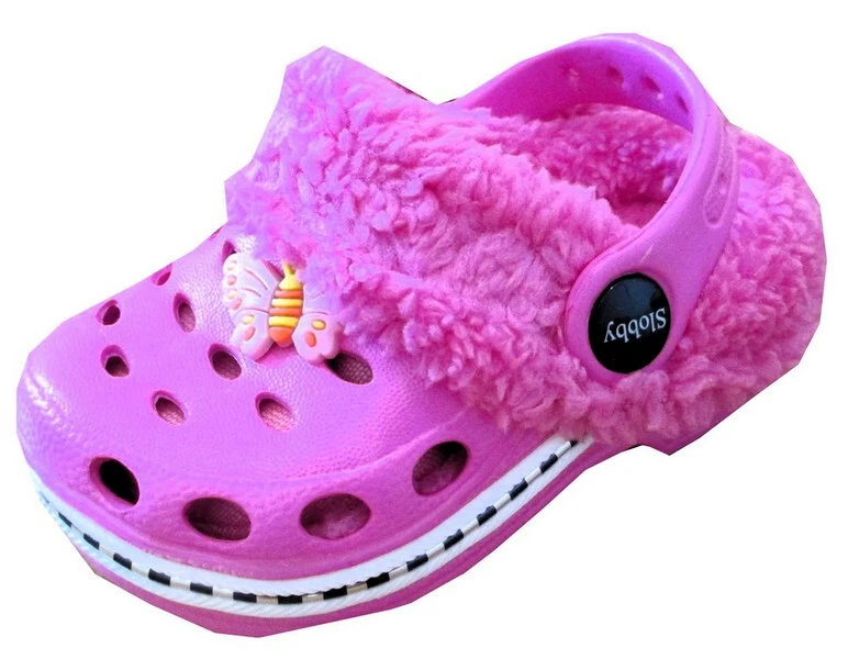 Kinder Clogs warm gefüttert Hausschuhe Gartenschuhe Freizeit Kita Gr.18-35 neu - Bild 4 von 4