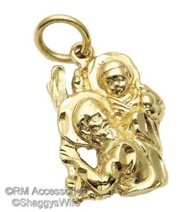 Authentic Saint Christopher Charm St Chris Medal EP Gold Plated Lifetime Guarantee