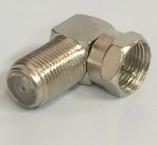 Lot 2 x 90 degree Right Angle Coaxial Coax Connector RG59/RG6U cable