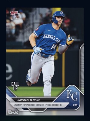 2025 Topps NOW- 1st two career HRs Rookie RC - JAC CAGLIANONE (Bunt Digital card