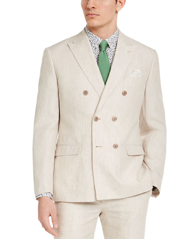 Bar III Men's Slim-Fit Tan Solid Double 