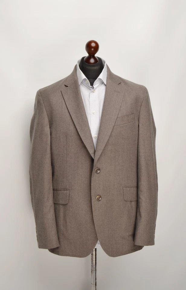 Mens HACKETT Tuape Plain Flannel Wool Suede Elbow 2Btn Blazer EU 56R / UK,US 46R - Image 2 of 4