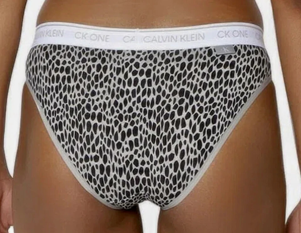 CALVIN KLEIN CK One Algodón Mini Jirafa Estampado Gris Bikini Panty Mujer XS S M L XL Foto 3 de 4