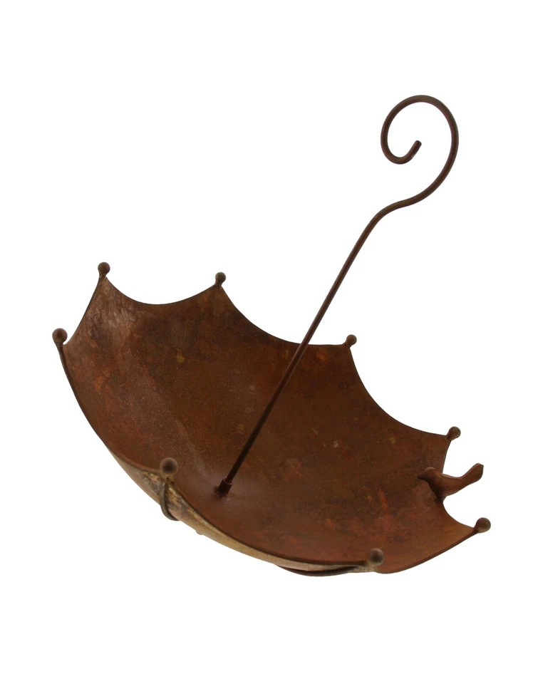 déco de jardin : abreuvoir pour oiseaux en fer rustique, 40x42 cm, look rouille, - Photo 3/4