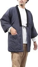 Wata no Sato Kurume Cotton Hanten Short Coat for Men Made in Japan
