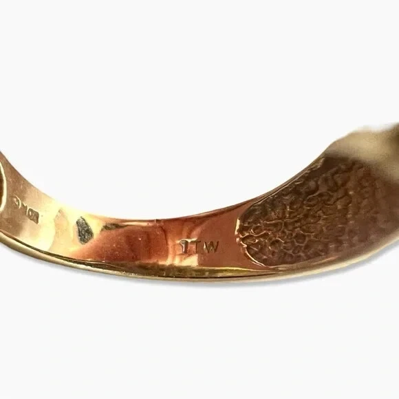 VTG Diamond and 10K Gold Cocktail Ring Size 6.75 - Image 4 of 4