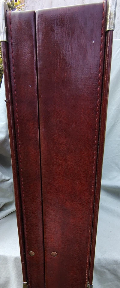 Maletín vintage Hit Brand 12 x 17 1/2 cuero caoba Foto 3 de 4