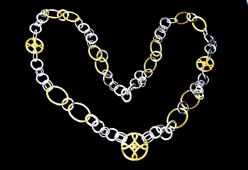 Colar bússola corrente Capucine De Wulf Monique 24" @ elo de prata dourada