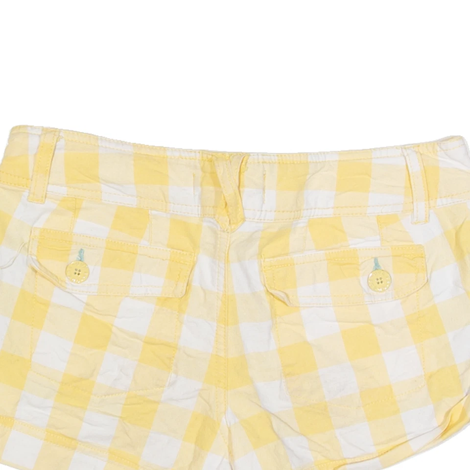 Pantalones cortos informales para mujer GUESS amarillos a cuadros S W28 Foto 4 de 4