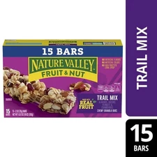 Nature Valley Chewy Fruit and Nut Granola Bars, Trail Mix, 15 Bars, 18 OZ[FAST].