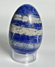 Prawdziwe jajko lapis lazuli z Badakhshan, Afganistan – 190g – 6 cm wysokości