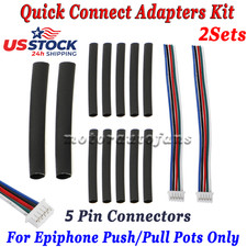 2 Quick Connect Adapters For Epiphone Push Pull Pot Pickup Connector Pro Plug