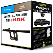 Abnehmbare Anhängerkupplung für PEUGEOT 208 Fliessheck 19- Typ UB / UP Auto Hak
