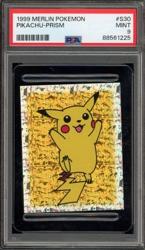 Pokemon Pikachu Merlin Prism #S30 PSA 9 Mint
