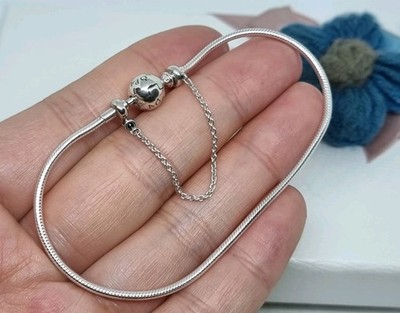 NEW Genuine PANDORA Silv ESSENCE Snake Chain Bracelet & Safety
