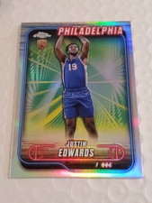  2024 Topps Chrome Basketball Justin Edwards #161 REFRACTOR (RC) - 76ers - UK🏀!