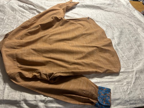 Camisa de vestir larga de algodón con grapas Paul Fredrick | Para hombre 17/37 | Marrón - Imagen 5 de 7