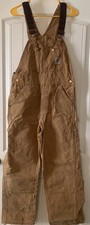 Vintage Carhartt Duck Overalls Brown Work Wear Y2K Carpenter Nice