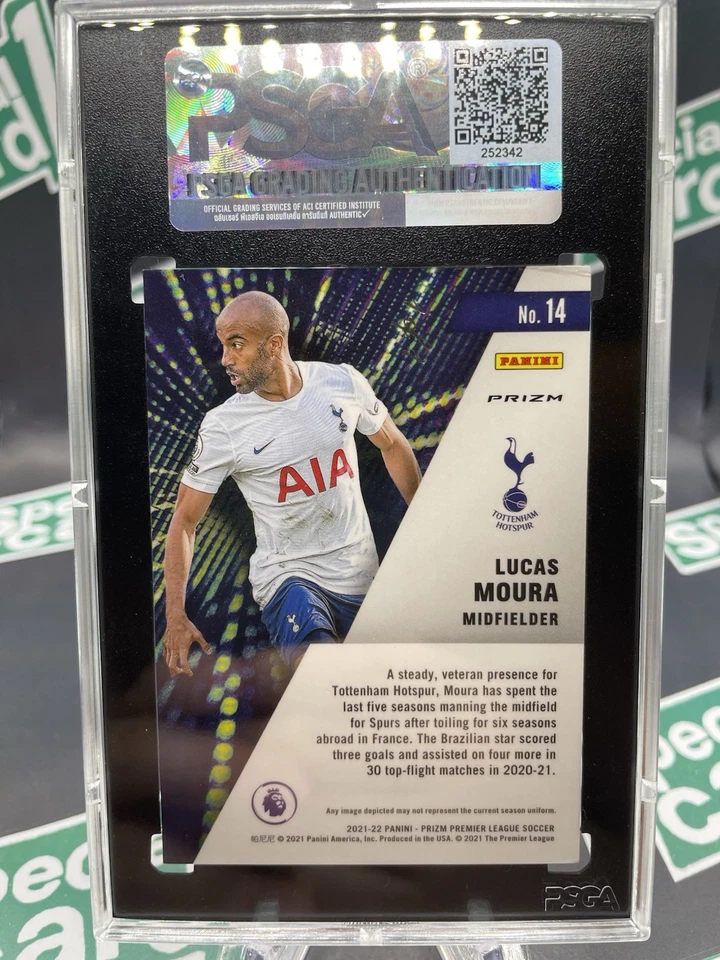 2021-22 Panini Prizm EPL Instant Impact Black Prizm One of One 1/1 Lucas Moura - Image 2 of 3