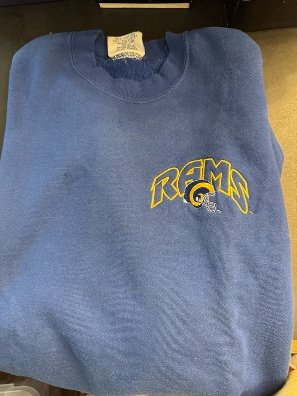 Vintage NFL RAMS crew Neck Sweatshirt Medium “the Game” 