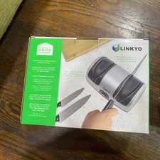 New in Box Linkyo Electric Knife Sharpener Kitchen Gadget with Instructions