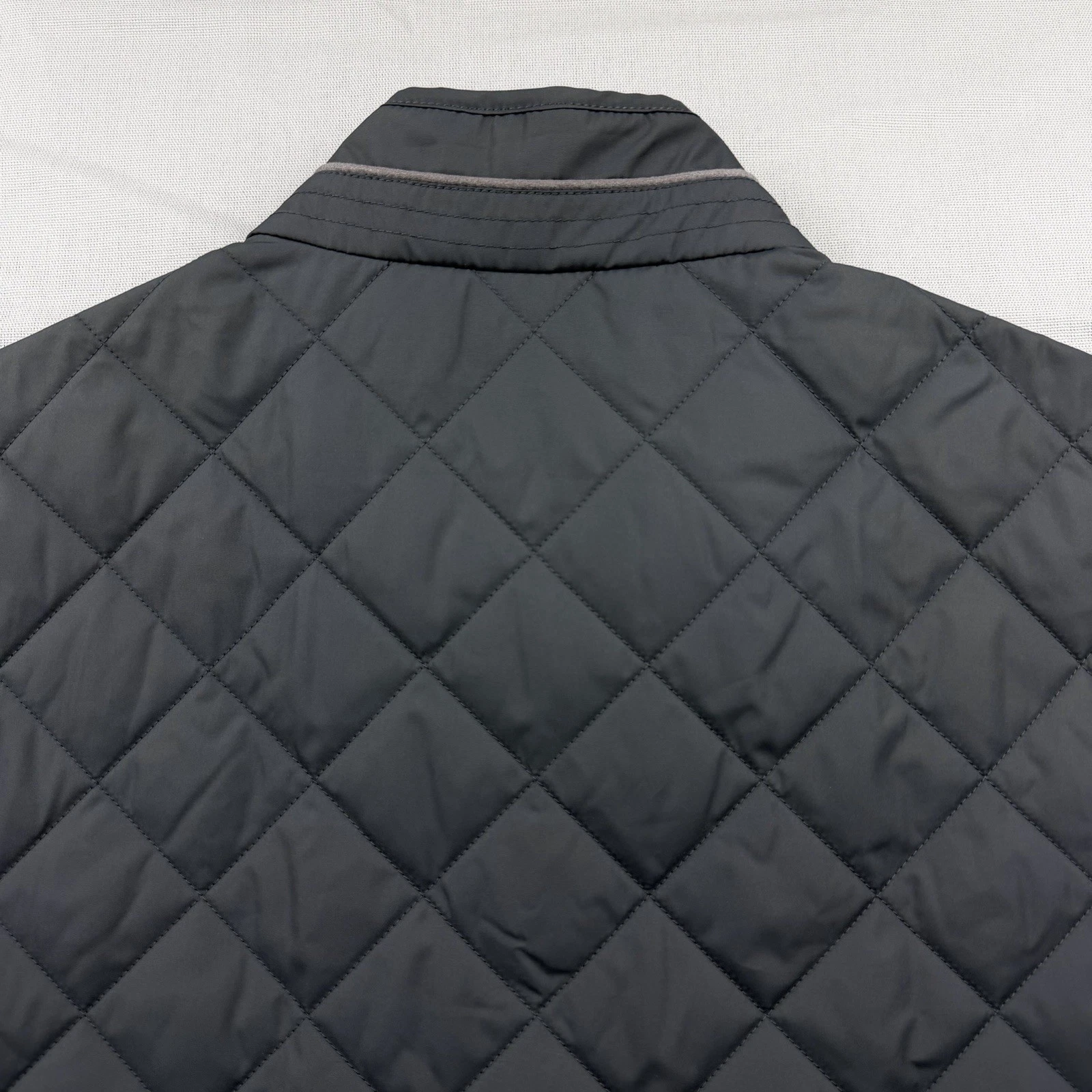Peter Millar Crown Essex Full Zip Quilted Puffer Vest Jacket Iron Gray XL $245 - product detail image 6