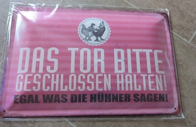 Tin Sign - 30cm x 20cm Mint Condition! The Gate Please Keep Closed ....
