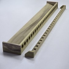 Custom Fishing Rod Rack, Solid Poplar Wood, Unfinished  24 Rods, 50 Inches