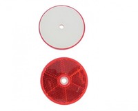 50 X RüCkstrahler Rot Ø 60Mm Proplast Reflektor Katzenaugen AnhäNger Schraubbar