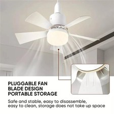 Modern LED Ceiling Fan Light Dimmable E27 LED Ceiling Fan Bedroom Living Room