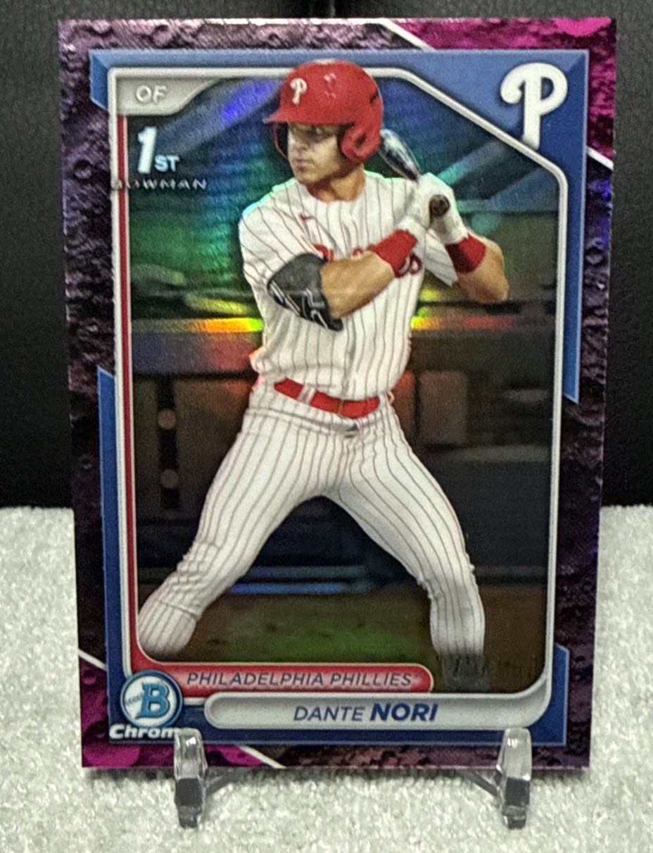 Dante Nori 2024 Bowman Draft Chrome FUCHSIA LUNAR CRATER REFRACTOR /199 1st