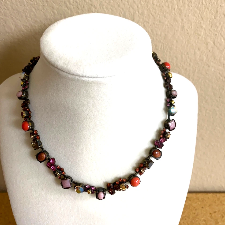 Juego de collar y pulsera de cristal y piedra Sorrelli de colección en broche de langosta de latón Foto 2 de 4