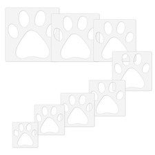 8 Pcs Dog Paw Stencils Reusable Templates for Painting DIY Crafts Arts