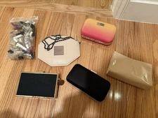 Women’s Perfume Sample Lots Of 35With Designer Clutch/makeup Bags 