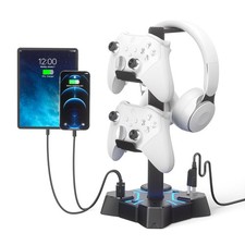 Headphone Stand with USB Charger, Controller Stand for Desk, Headphone Holder...