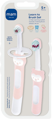 Baby Toothbrush Training Brush 5+ Months   Extra Soft Infant Toothbrush with Saf