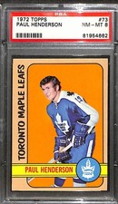 1972 TOPPS #73 PAUL HENDERSON PSA 8 NM-MT 81954662 