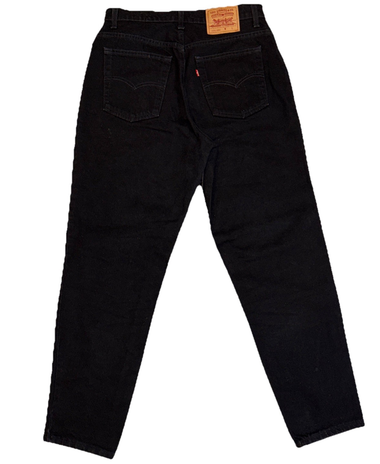 Vintage Levi's 550 Jeans Womens 8 Black Relaxed Fit Tapered Leg Made in USA