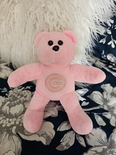 MLB Chicago Cubs Baseball Pink Bear Plush FOCO Team Stuffed Animal 8" Teddy Toy