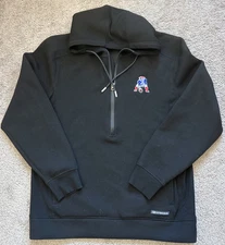 Cutter & Buck NFL New England Patriots Black Quarter Zip Hoodie, Brand New, M Sz