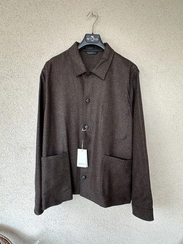 Sunspel Men's 100% Wool Brown Jacket L Regular Single Breasted Buttons Portugal - product listing photo