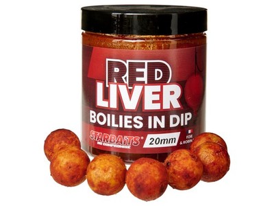 Starbaits PC Boilies In Dip Red Liver 150g 20mm 24mm