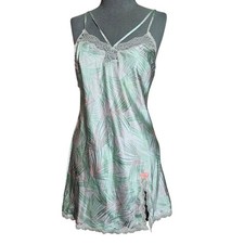 Victorias Secret Satin Lace Trim Mini Slip Size Small